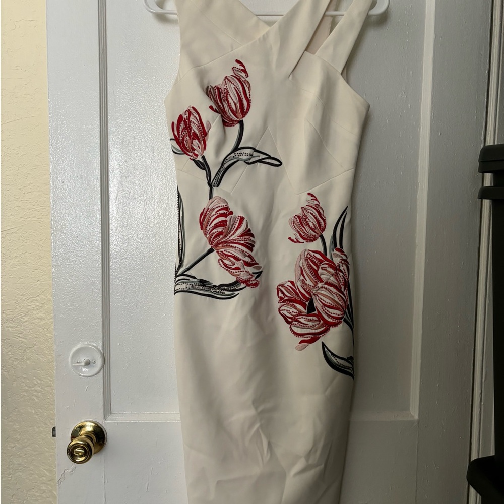 Karen Millen ivory cocktail dress, size 4 - Picture 5 of 14